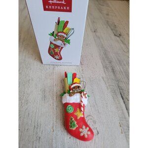 Hallmark stocking stuffers gingerbread Man‎ kitchen ornament xmas whisk